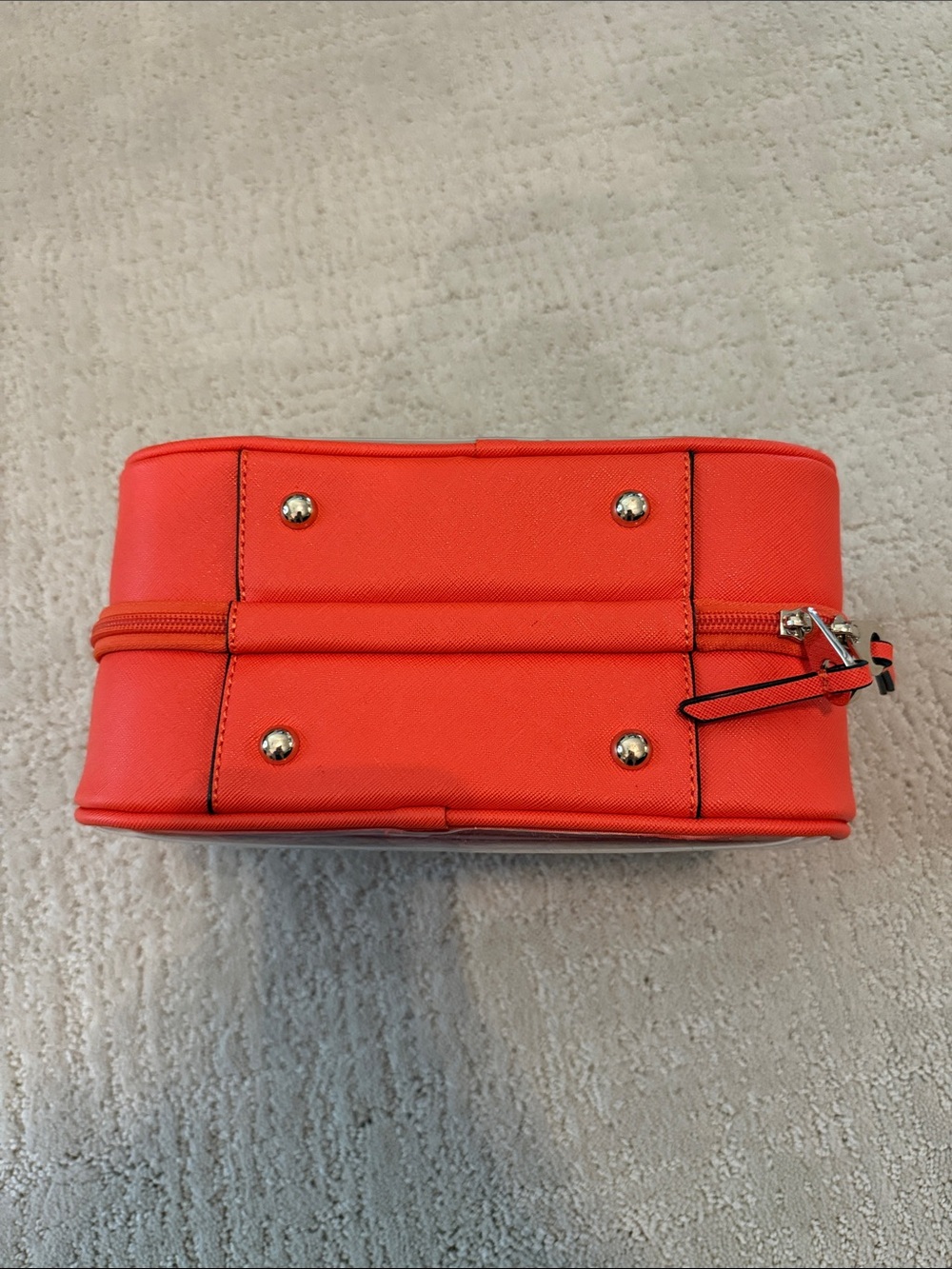 Calpak Clear Top Cosmetic Case in Red-Orange - Picture 4 of 4